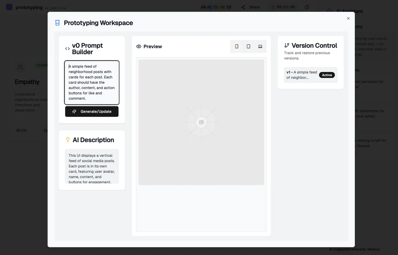 Prototyping Phase Screenshot